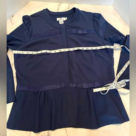 Vineyard Vines Navy Grosgrain bow Ponte jacket (EUC) - Picture 11 of 12